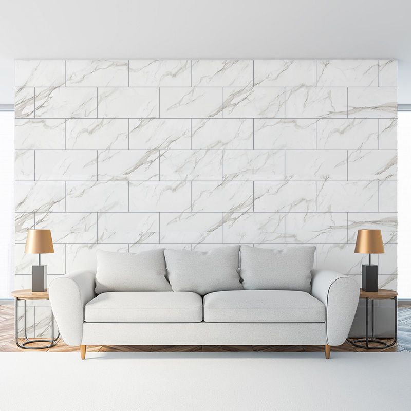 Panou autoadeziv de perete marmură albă