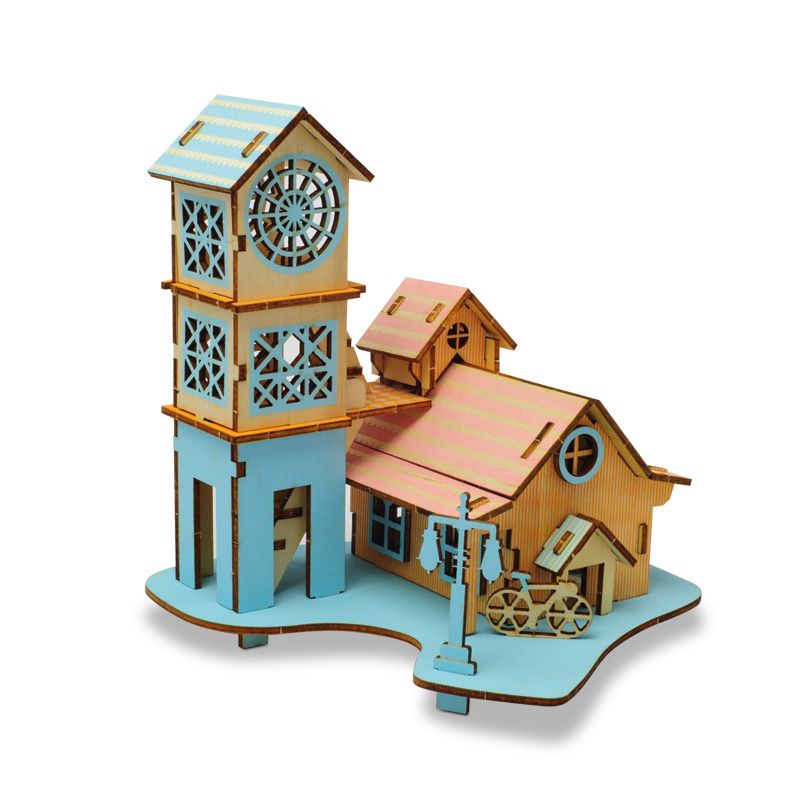 Puzzle de lemn 3D Căsuţă