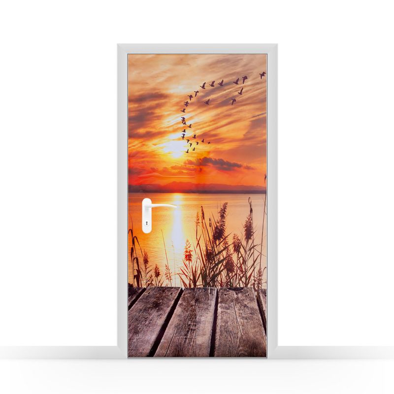 Autocolant pentru uşi Apus de Soare