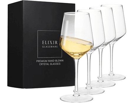 Pahare de cristal pentru vin alb și șampanie (4 buc.)