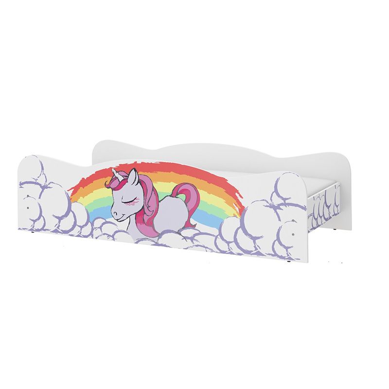 Pat pentru copii Unicorn cu curcubeu 140 × 70 cm