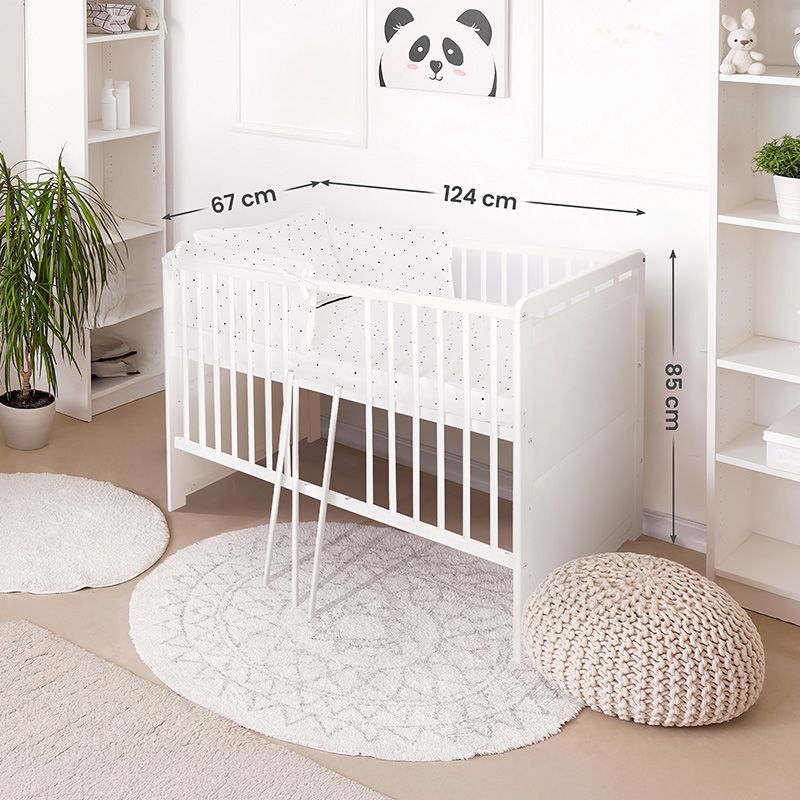 Pat pentru copii cu sertar şi saltea 120 x 60 cm