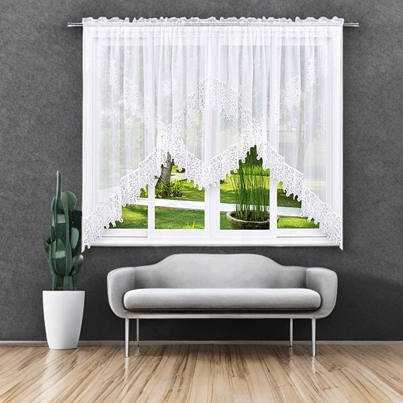 Perdea albă cu dantelă guipure 400x160 cm