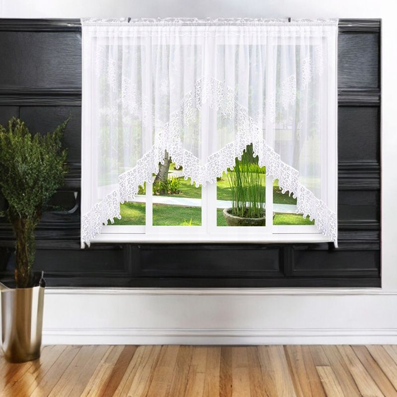 Perdea albă cu dantelă guipure 400x160 cm