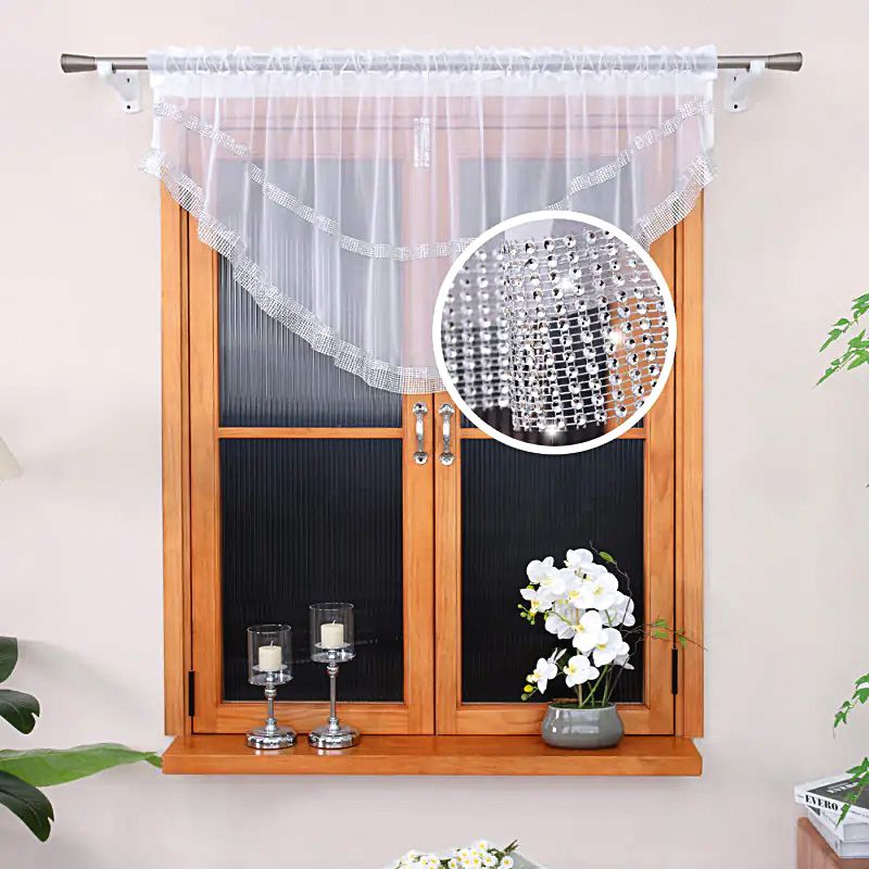 Perdea cu strasuri – semicerc 380x85 cm