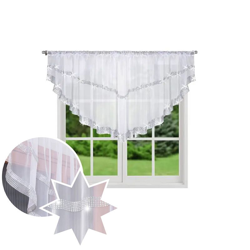 Perdea cu strasuri – semicerc 380x85 cm
