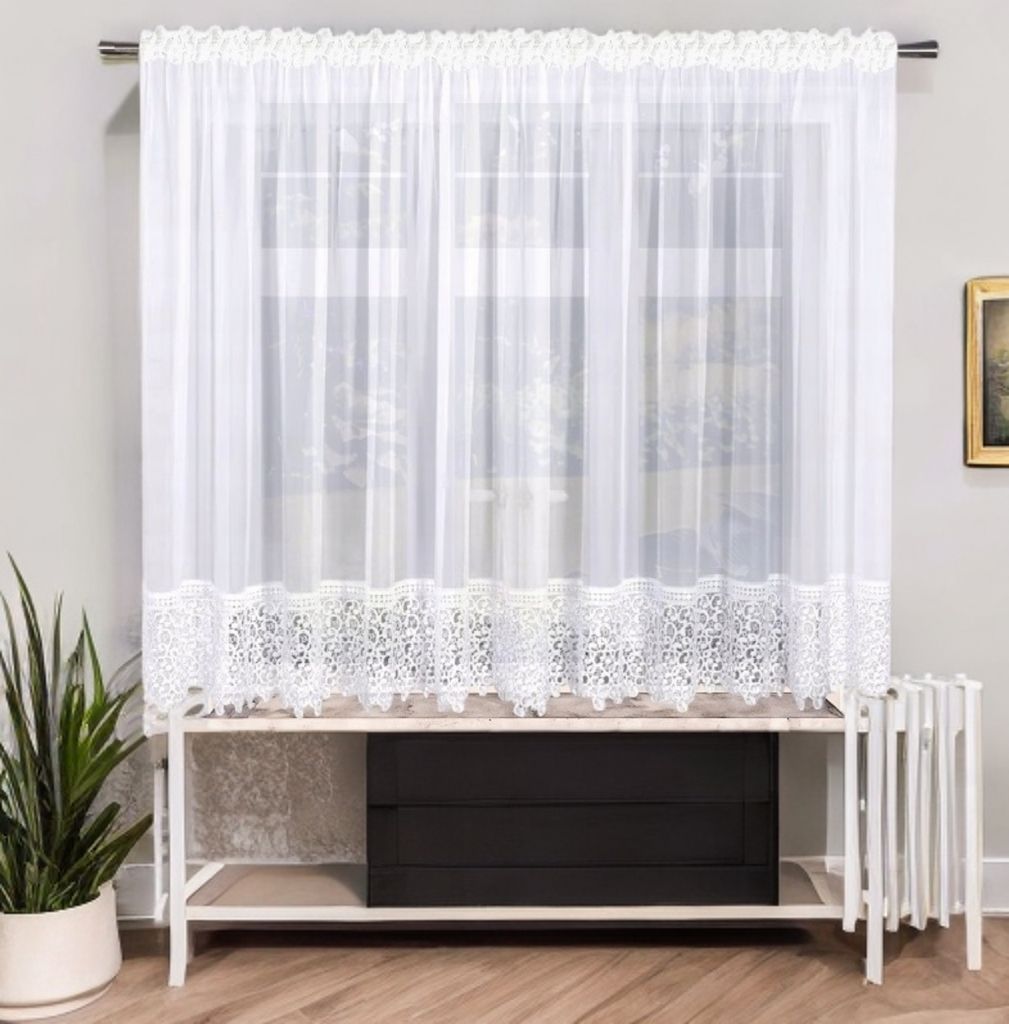 Perdea modernă cu dantelă guipur 400x150 cm