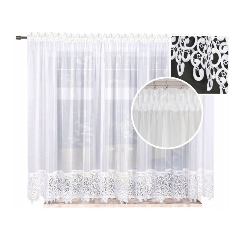 Perdea modernă cu dantelă guipur 400x180 cm