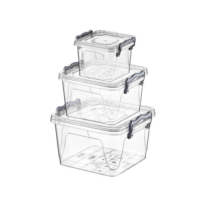 Set de 3 recipiente pătrate Multi Box