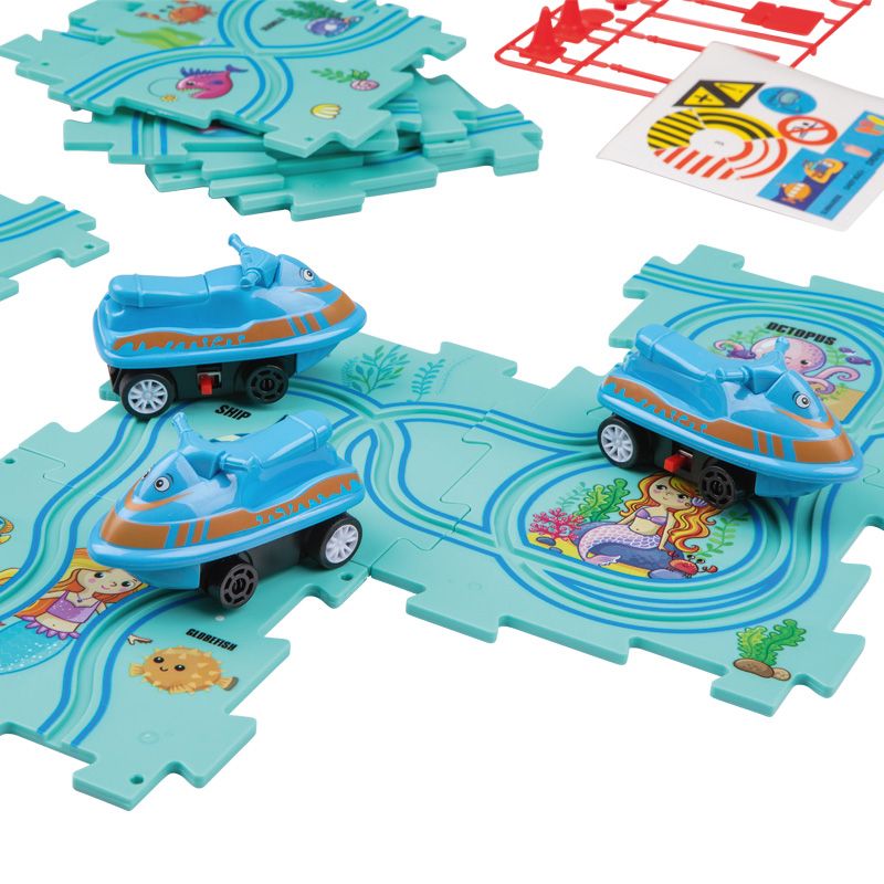 Puzzle educative – pistă, traseu, mașinuțe