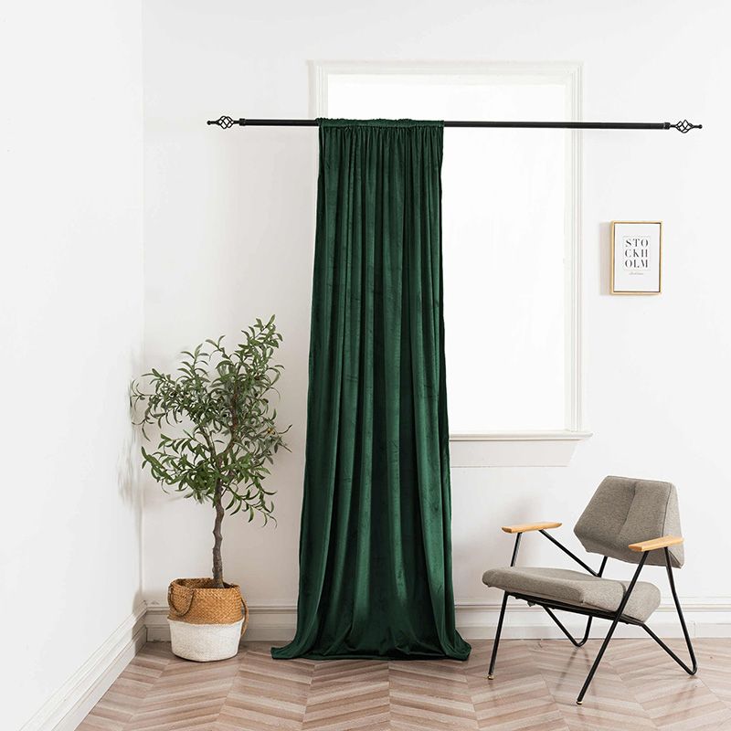 Draperie verde din catifea, model chevron 140 × 250 cm