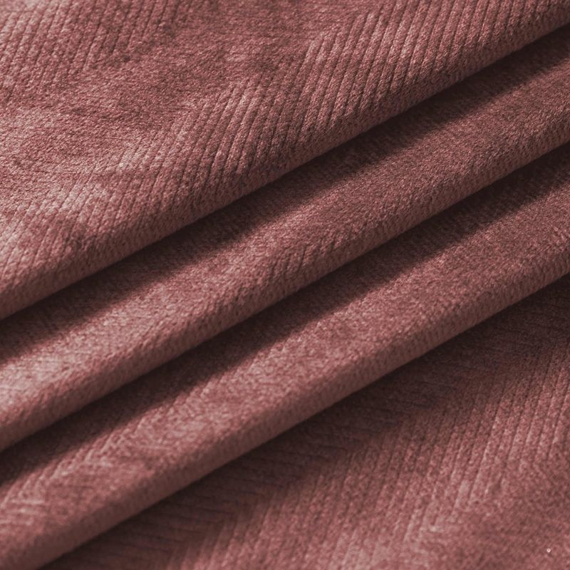 Draperie roz din catifea, model chevron 140 × 250 cm