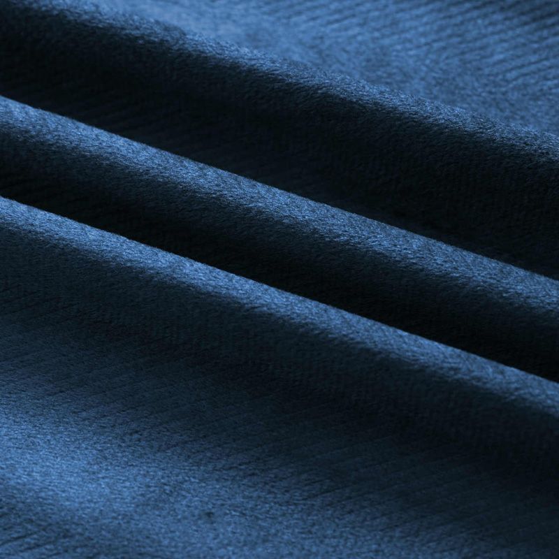 Draperie bleumarin din catifea, model chevron 140 × 250 cm