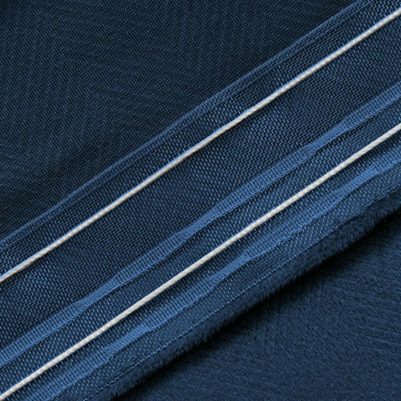 Draperie bleumarin din catifea, model chevron 140 × 250 cm