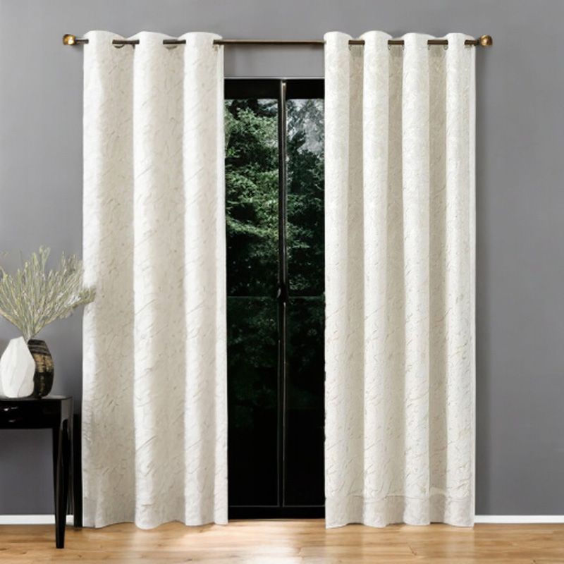 Draperie culoare șampanie din catifea, model marmorat 140 × 250 cm
