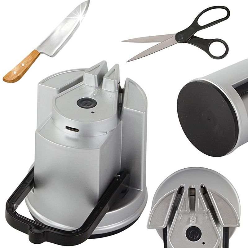 Ascuțitor electric pentru cuțite și foarfece cu ventuză