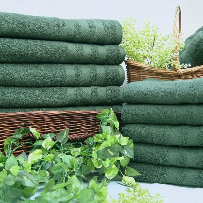 Prosop frotir verde închis 70x140 cm, 500g/m2