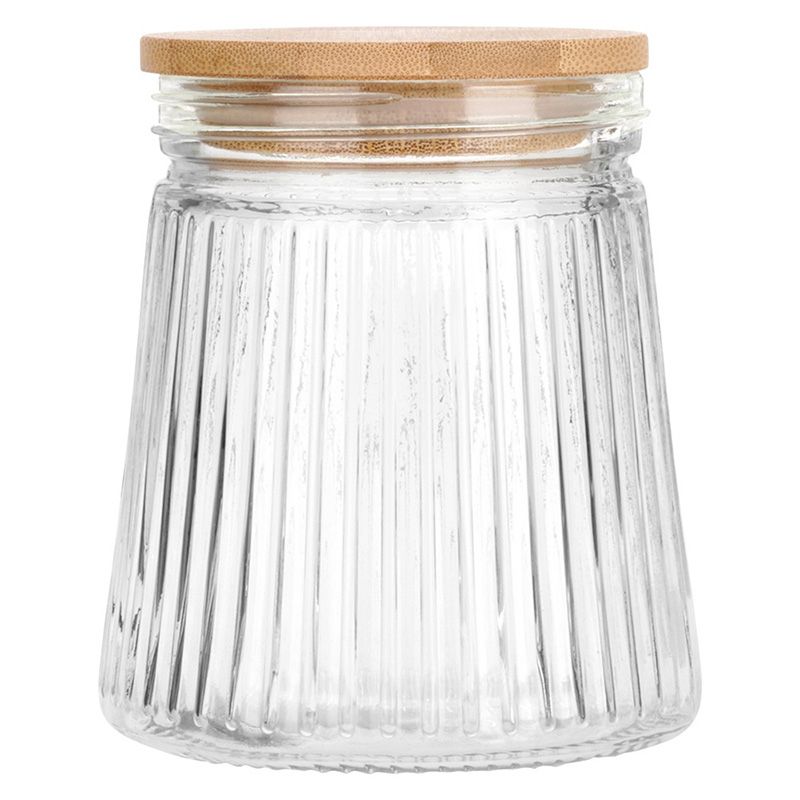 Recipient din sticlă pentru alimente uscate cu capac 700 ml