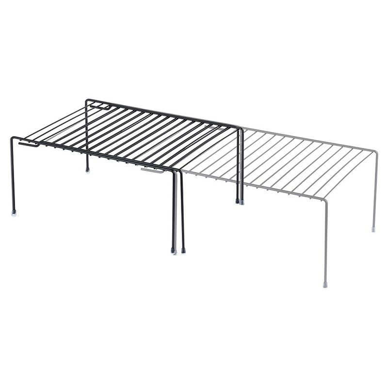 Poliță de bucătărie extensibilă din metal, neagră