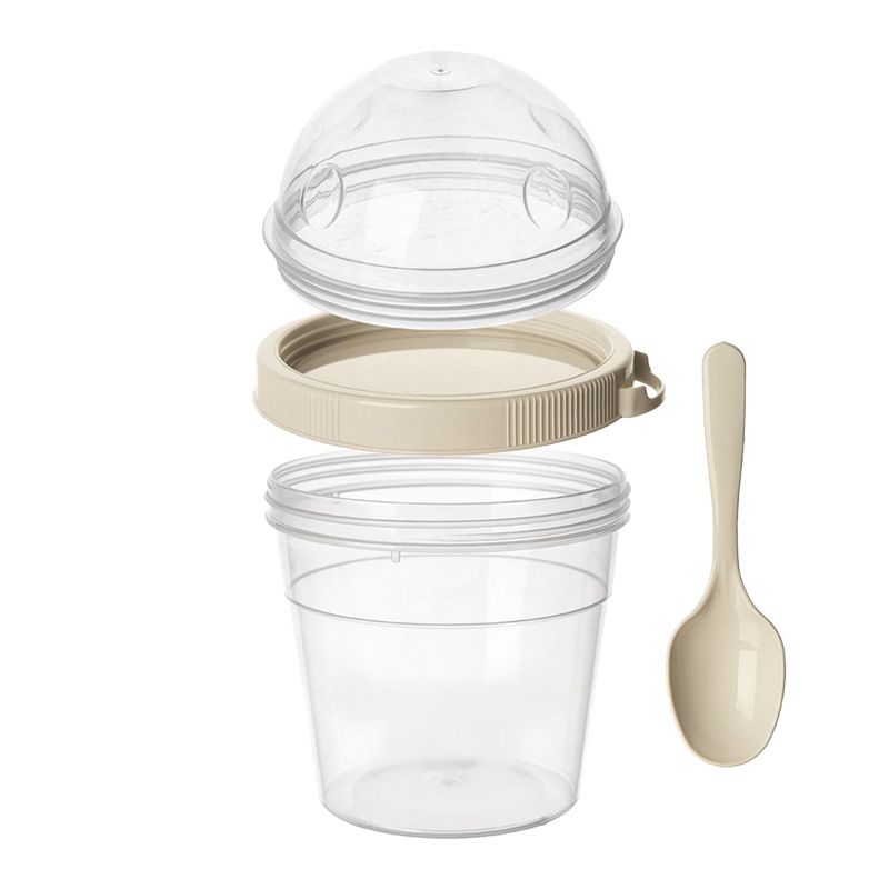 Recipient pentru iaurt cu linguriță 400 ml