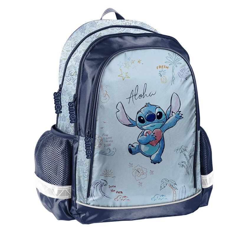 Rucsac școlar Stitch Blue Aloha