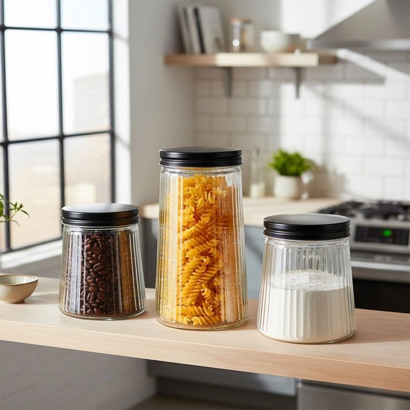 Recipient din sticlă pentru produse vrac - S