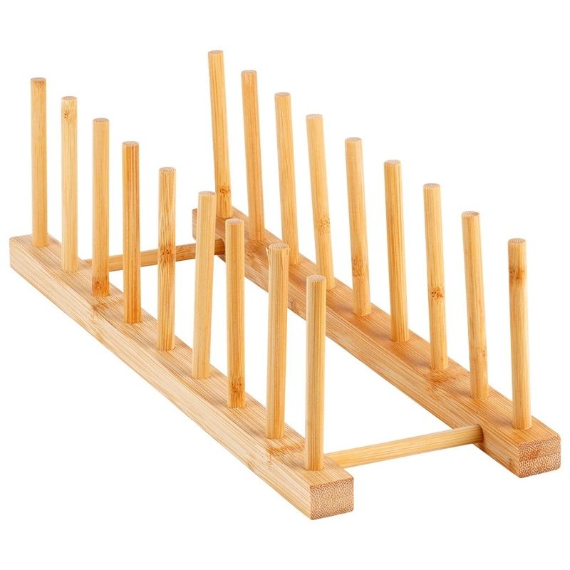 Organizator din bambus pentru capace şi farfurii