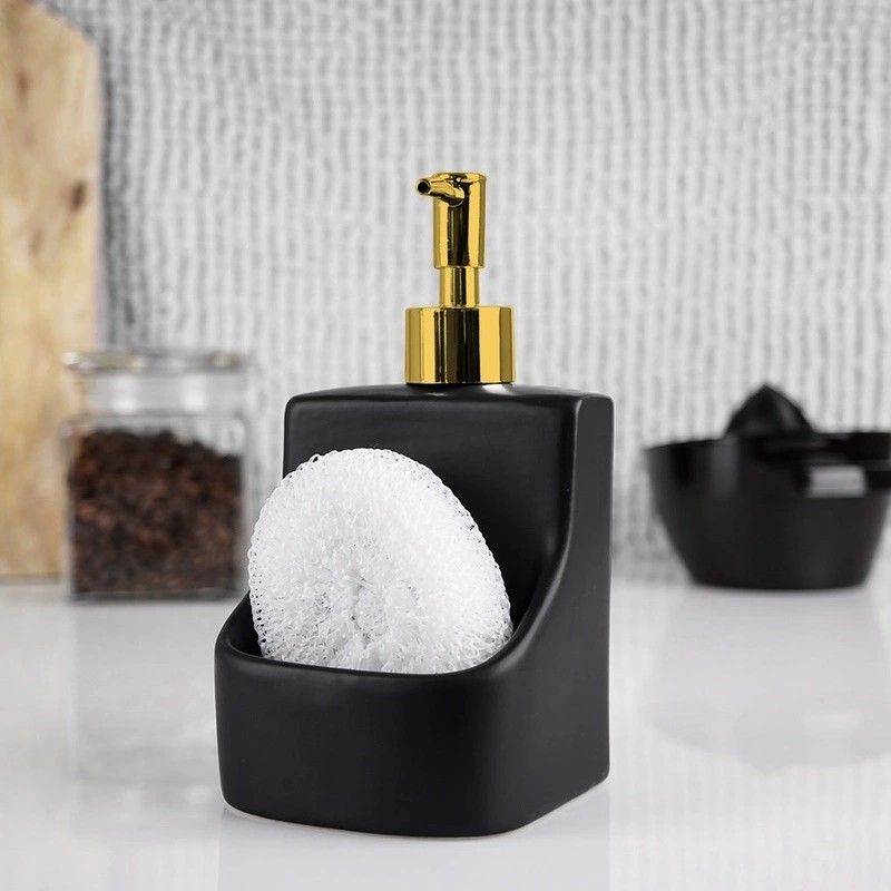 Dozator ceramic cu suport şi burete inclus