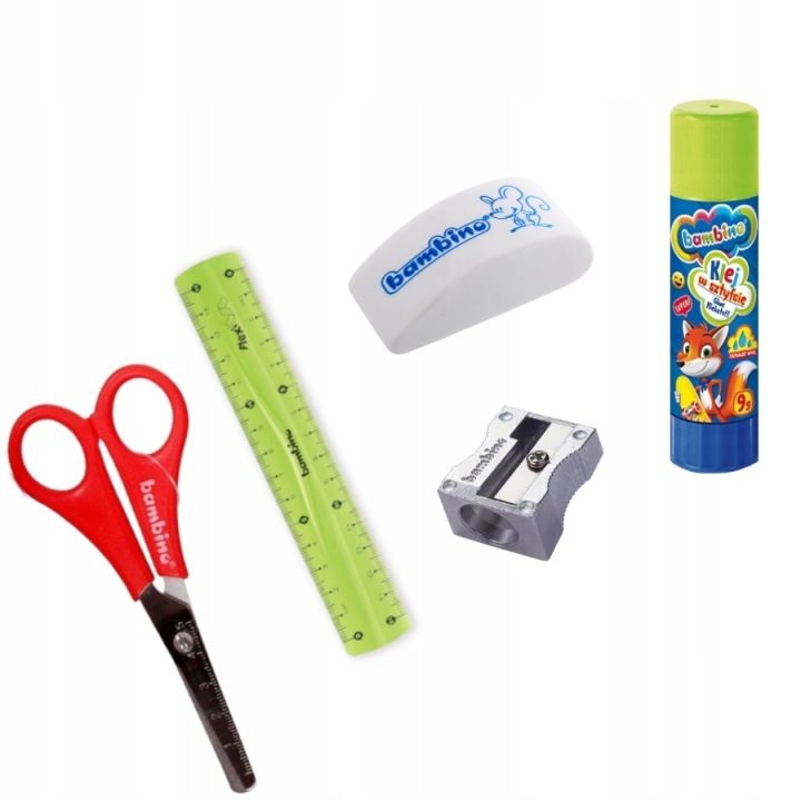 Mega rechizite școlare Bambino XXL – 20 de produse + pix cadou