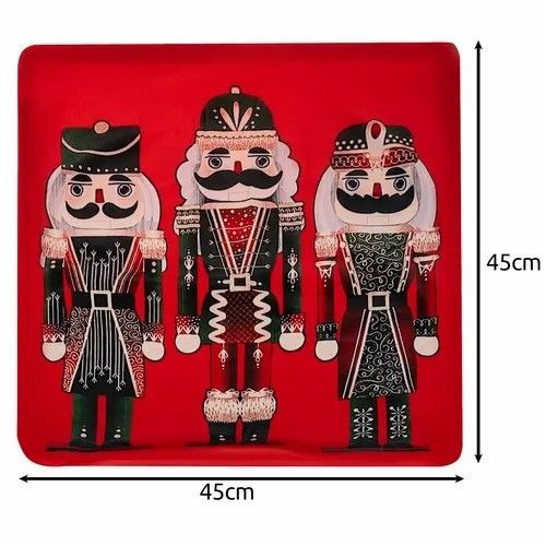 Husă de pernă de Crăciun din pluş – roşie