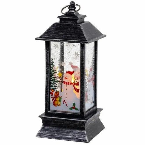Felinar de Crăciun cu LED – argintiu