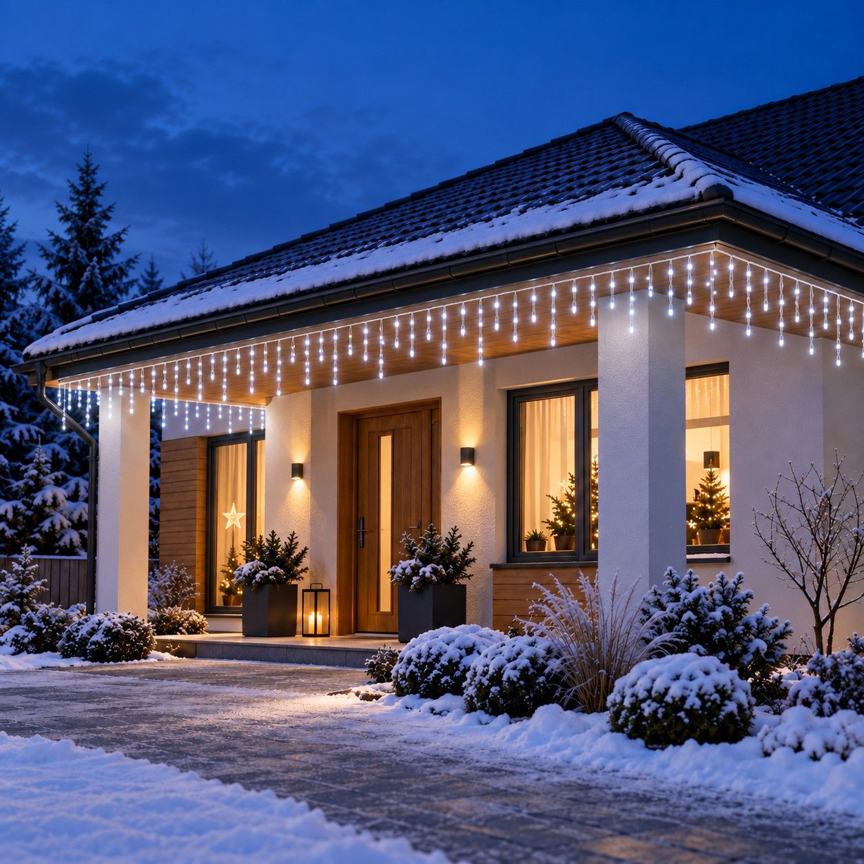 Instalaţie LED pentru exterior cu lumină rece