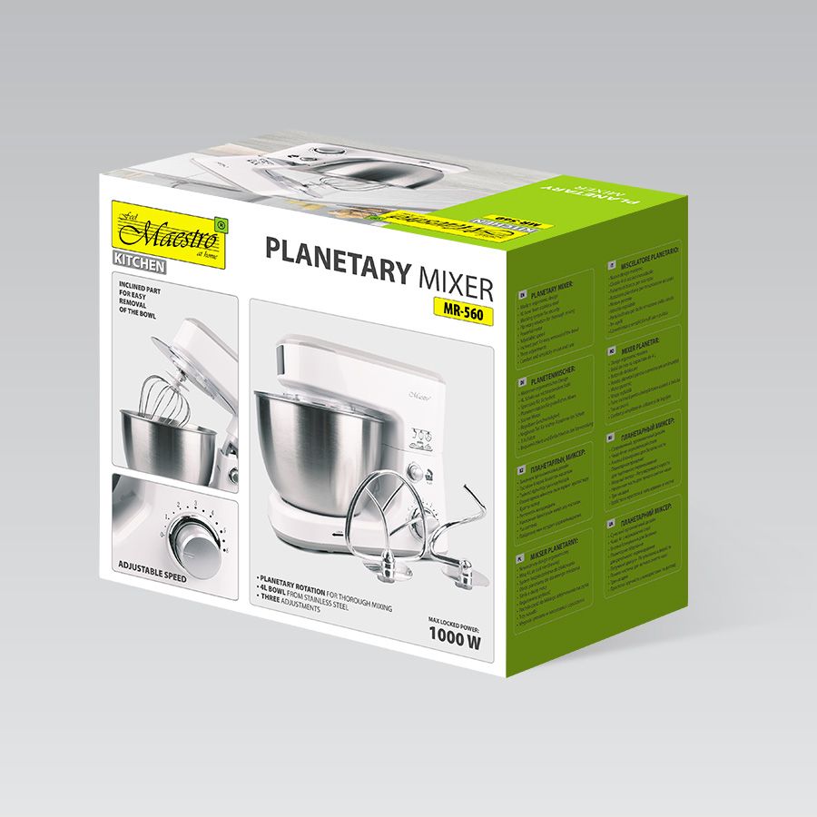 Mixer planetar cu bol 4l, 1000W