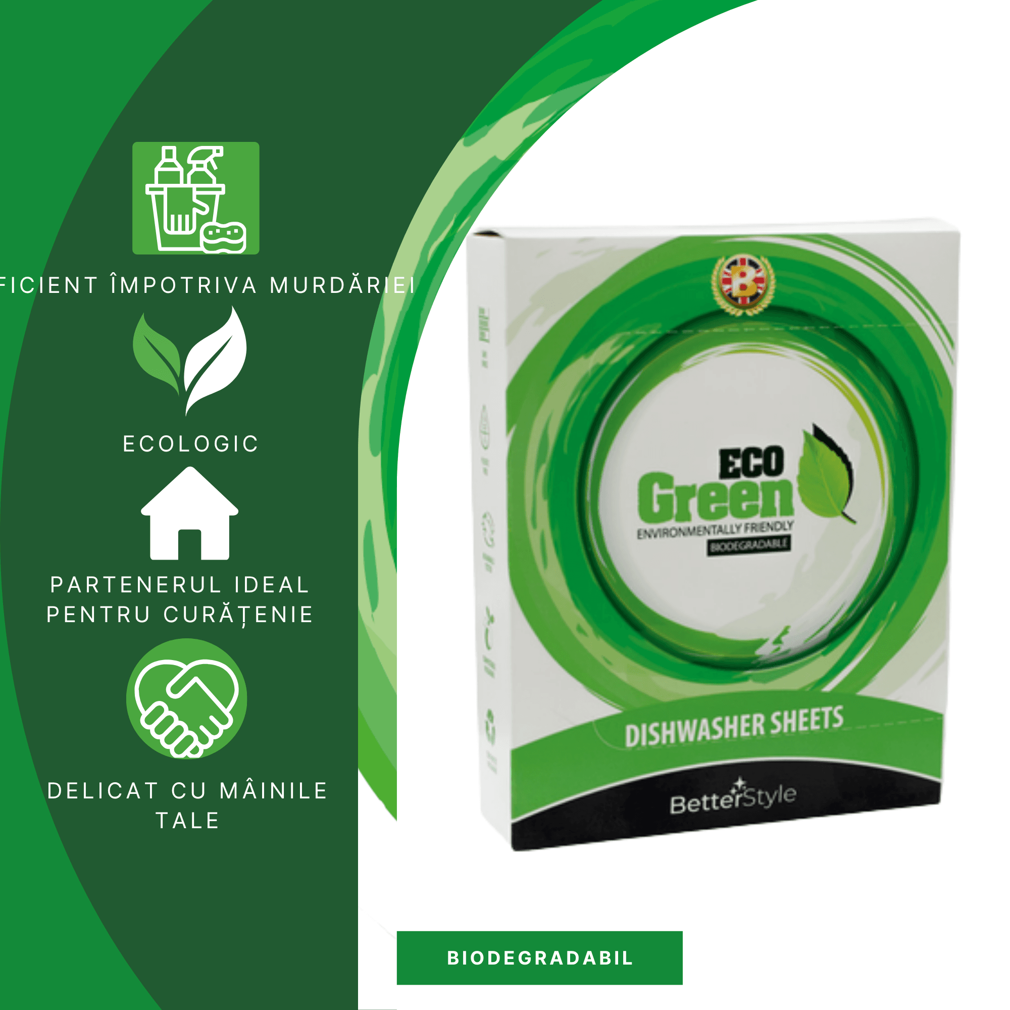 Foi de detergent pentru maşina de spălat vase ECO Green